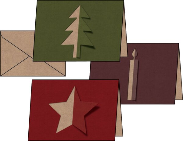 Image sigel Weihnachtskarten-Set "Cut-out style", DIN A6