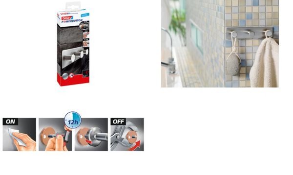 Image tesa Powerbutton Hakenleiste Classi c, 3-fach (8759334)