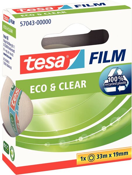 Image tesafilm Eco & Clear, 19mm x 33m transparent und klar, nahezu