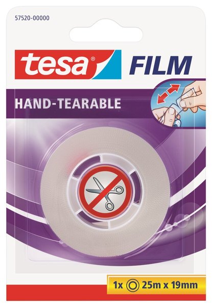 Image tesafilm transparent, 19mm x 25m, von Hand einreißbar