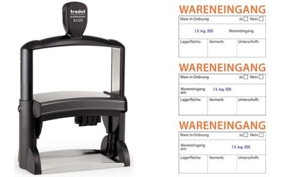 Image trodat Datumstempel Professional 54 120 links, schwarz (62515209)