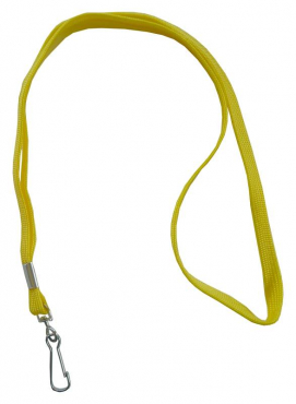 Image Umhängeband / Lanyards / Schlüsselanhänger aus Polyester mit drehbarem Simplexhaken, Farbe: gelb - 10 Bänder