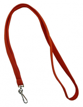 Image Umhängeband / Lanyards / Schlüsselanhänger aus Polyester mit drehbarem Simplexhaken, Farbe: rot - 10 Bänder