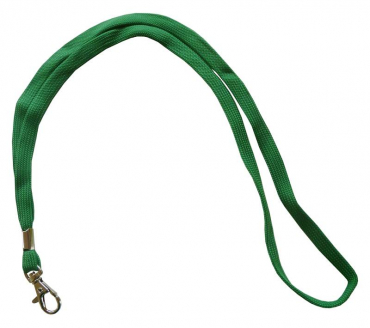 Image Umhängeband / Lanyards Schlüsselanhänger aus weichem Polyester mit drehbaren Karabinerhaken, Farbe: grün - 10 Bänder