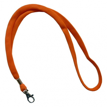 Image Umhängeband / Lanyards Schlüsselanhänger aus weichem Polyester mit drehbaren Karabinerhaken, Farbe: orange - 10 Bänder