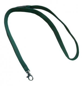 Image Umhängeband / Lanyards Schlüsselanhänger, aus weichem Polyester, mit drehbaren Karabinerhaken, Sicherheitsbruchstelle, Farbe: grün - 10 Bänder