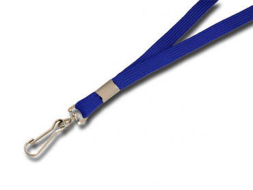 Image Umhängeband / Lanyards / Schlüsselanhänger aus Polyester mit drehbarem Simplexhaken, Farbe: blau - 100 Bänder