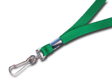 Image Umhängeband / Lanyards / Schlüsselanhänger aus Polyester mit drehbarem Simplexhaken, Farbe: grün - 100 Bänder