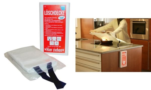Image uniTEC Feuerlöschdecke, DIN EN 1869 :1997, Glasfaser (11580189)