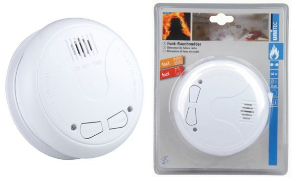 Image uniTEC Funk-Rauchmelder, weiß, Alar msignal: ca. 85 dB (11580209)