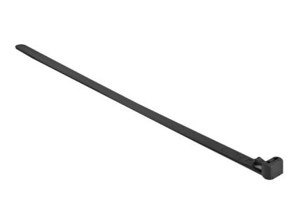 DELOCK Kabelbinder hitzebeständig L 150 x B 7,5 mm 100 Stück schwarz wiederverw