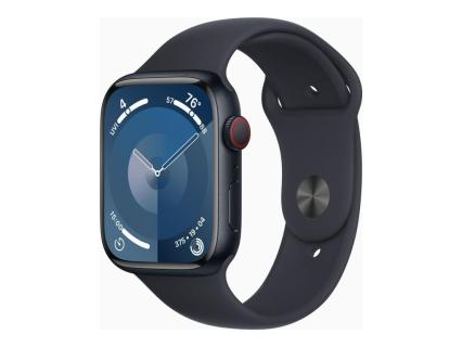Apple Watch Series 9 45 mm Aluminium (GPS+Cellular) Sportarmband M/L  mitternacht