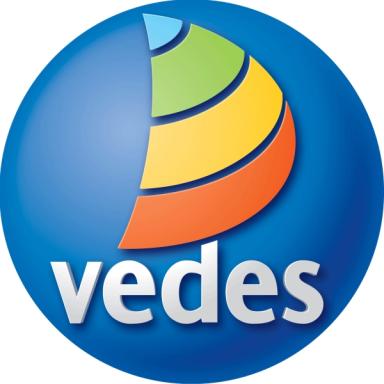 3 VEDES Logo Aufkleber 30cm