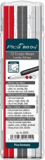 PICA-MARKER BIG DRY Minen-Set FOR ALL Rot/Graphit/Weiss