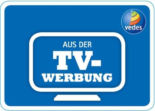 Wobbler eckig 105x75mm ''Aus der TV-Wer''