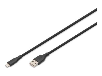 DIGITUS USB Silicone charging cable USB-A - Lightning 0,5m