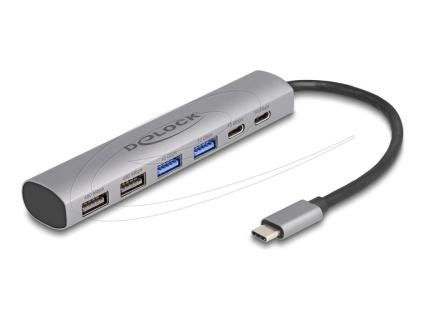 DeLOCK USB-Hub 6-fach grau