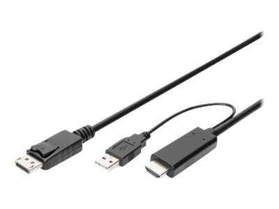 DIGITUS 4K HDMI Adapterkabel - HDMI auf DisplayPort, 2,0 m