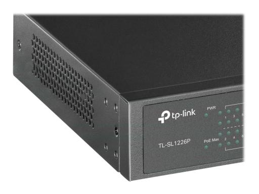 TP-LINK 24-Port 10/100 Mbps + 2-Port Gigabit Rackmount Switch with 24-Port PoE+