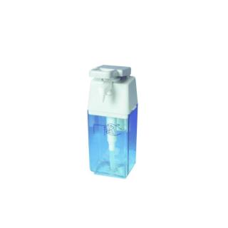Seifencreme-Spender  "Fix" 1000 ml | weiß/transparent flexibel nachfüllbarer Dosierspender mit großer Pumpe für Fließpaste