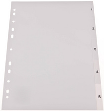 proOFFICE Kunststoff-Register, Zahl en, A4, 12-teilig (10071926)