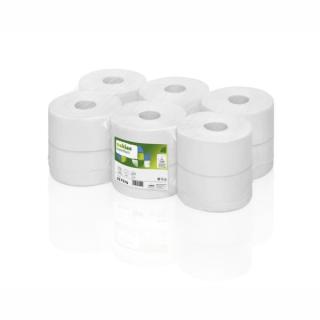 Toilettenpapier Großrolle 3-lagig, hochweiß, 120 m, Waffel-Prägung, 480 Blatt/Rolle | 12 Rollen/Sack passend für 70134, 70139, 70142, 70143, 70133