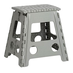 Zeller Klapphocker grau 1 Stufe, H: 39,0 cm