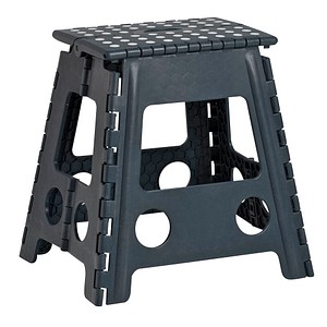 Zeller Klapphocker schwarz 1 Stufe, H: 39,0 cm