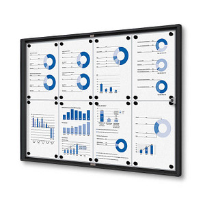 Showdown® Displays Schaukasten Economy schwarz 8x DIN A4