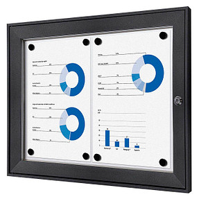 Showdown® Displays Schaukasten grau 2x DIN A4