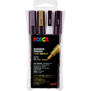 POSCA Pigmentmarker PC-3M, 4er Box