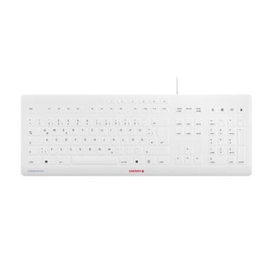 CHERRY Keyboard STREAM PROTECT [DE] white grey +++ mit hochwertiger Schutzmembr