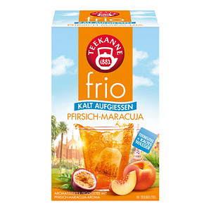 TEEKANNE fio Pfirsich-Maracuja Tee 18 Beutel à 2,5 g