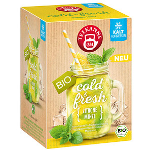 TEEKANNE cold & fresh Zitrone-Minze Bio-Tee 15 x 2,75 g