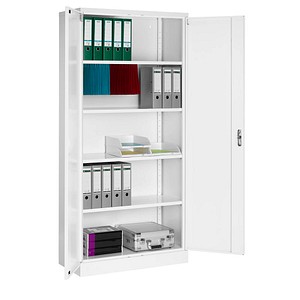 Gürkan Stahlschrank 111517 verkehrsweiß 92,0 x 42,0 x 195,0 cm