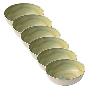 6 HEART & SOUL Schalen Perfect Match Thyme grün 23,0 cm