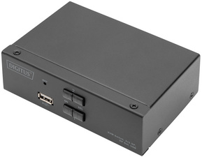 DIGITUS Desktop KVM Switch, 2x1, schwarz