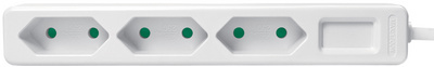 LOGILINK Steckdosenleiste 3-fach für Eurostecker, 1,5M weiß