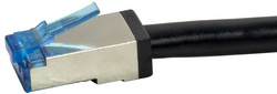 LOGILINK RJ45 Netzwerk Anschlusskabel CAT 6a S/FTP 50 m Schwarz Geschirmt, UV-B