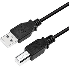 LOGILINK CU0009B USB 2.0 Kabel USB A Stecker / USB B Stecker, schwarz 5m