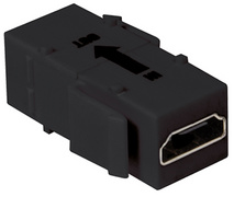 LOGILINK HDMI keystone coupler, A/F to HDMI A/F, 4K/30 Hz, repeater, black