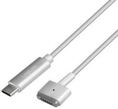 LOGILINK USB-C Ladekabel zu Apple Mag Safe 2charg. 1,8m,silb