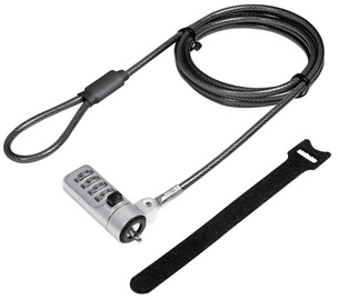 LOGILINK Noble Lock - Sicherheitskabelschloss - Dark Smoke - 2 m