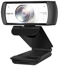LOGILINK Webcam 1080p FHD Webcam + Dual-Mikro 120°   schwarz