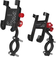 LogiLink Fahrrad-Smartphonehalterung, gerade, schwarz/rot