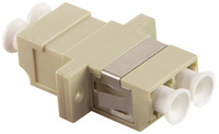 LogiLink LWL Kupplung, 2x LC-Duplex, Multimode, OM1/2, beige