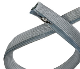 LOGILINK Cable sleeve with zipper, OD: 20 mm, 2m, grey
