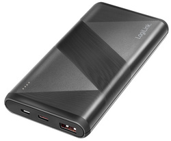 LogiLink Mobiler Zusatzakku, 10.000 mAh, 2x USB, schwarz