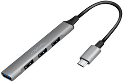LogiLink USB 3.2 Gen 1 Slim Hub, 4-Port, Aluminiumgehäuse