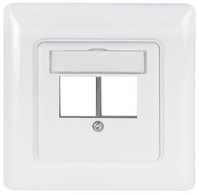 LogiLink Unterputzdose für Keystone-Module, 2-fach, signal-